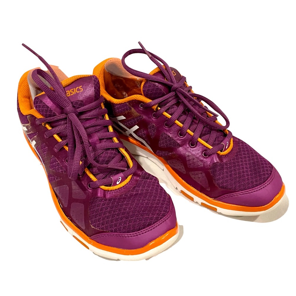 ASICS Women's GEL-Fit Sana Athletic Running Shoe, Vibrant Purple & Orange Sz 8.5